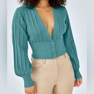 Aritzia Wilfred plunge cardigan